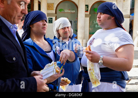 `CostalerosÂ´(penitents-carriers). Holy Week. Seville. Spain Stock Photo